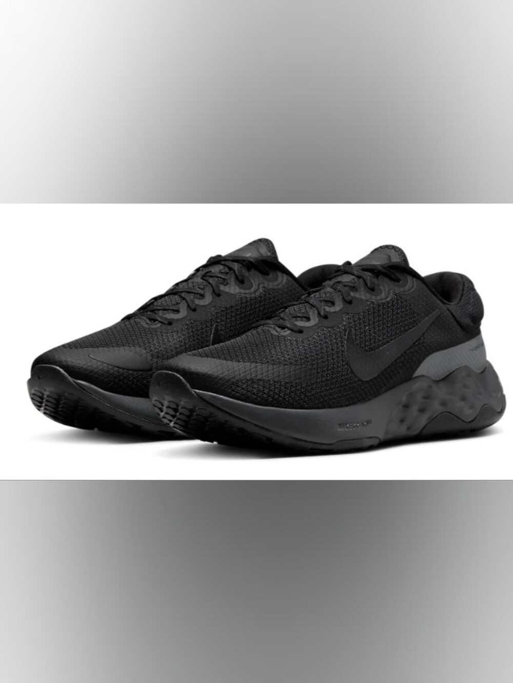 Nike-Renew Ride 3 'Black Dark Smoke Grey' Sneakers Size 10.5 Used Exc